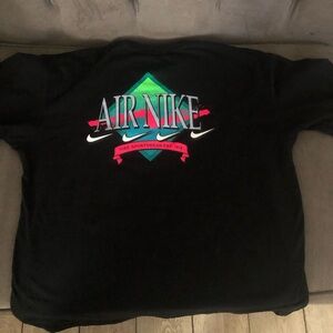 Nike Logo Black T Shirt Mens Small